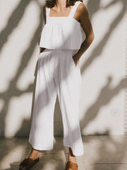 Jhene Square Neck Wide Strap Top and Pants Set