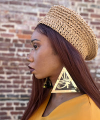 Eye Of Horus Mirror Reflection Dangle Earrings