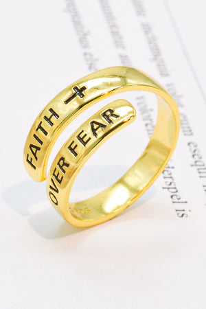 Faith Over Fear SS Ring