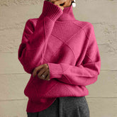 Tammy Geometric Turtleneck Long Sleeve Sweater