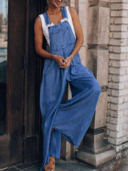 Soul Army Wide Leg Denim Overalls