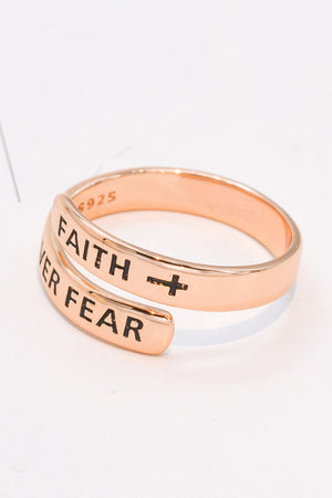 Faith Over Fear SS Ring