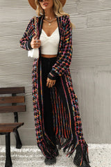 Rosalind Multicolored Fringe Hem Cardigan