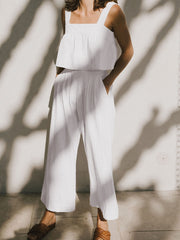 Jhene Square Neck Wide Strap Top and Pants Set