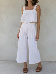 Jhene Square Neck Wide Strap Top and Pants Set