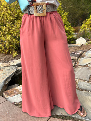 Celeste Drawstring Waist Wide Leg Pants