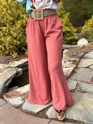 Celeste Drawstring Waist Wide Leg Pants