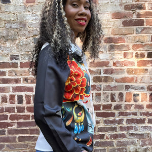 Dia de los Muertos Button Up Blouse