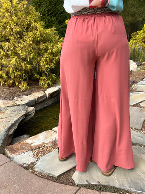 Celeste Drawstring Waist Wide Leg Pants