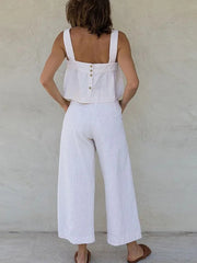 Jhene Square Neck Wide Strap Top and Pants Set
