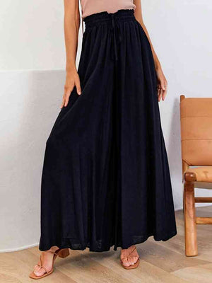 Celeste Drawstring Waist Wide Leg Pants