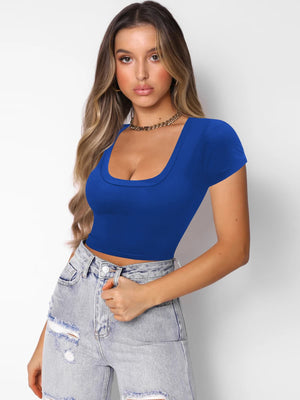 I Got You Square Neck Cropped T-Shirt