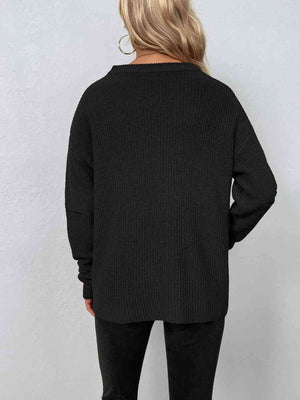 Don't Say Goodnight Cutout Zip Detail Sweater