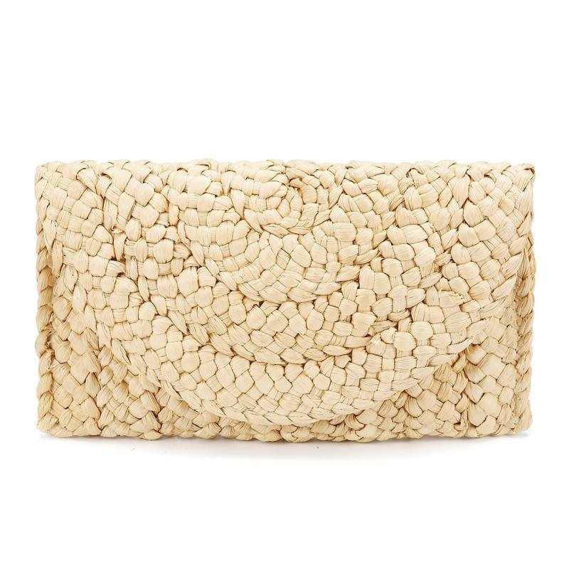 Bermuda Straw Clutch Purse