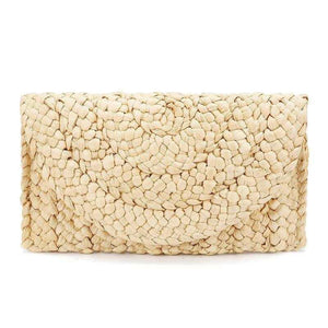 Bermuda Straw Clutch Purse