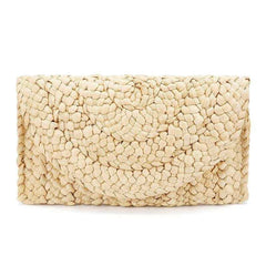 Bermuda Straw Clutch Purse
