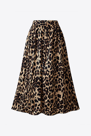 GC Curvy Cameron Leopard Print Midi Skirt