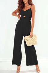 Sunshine Suzie Smocked Spaghetti Strap Wide Leg Jumpsuit