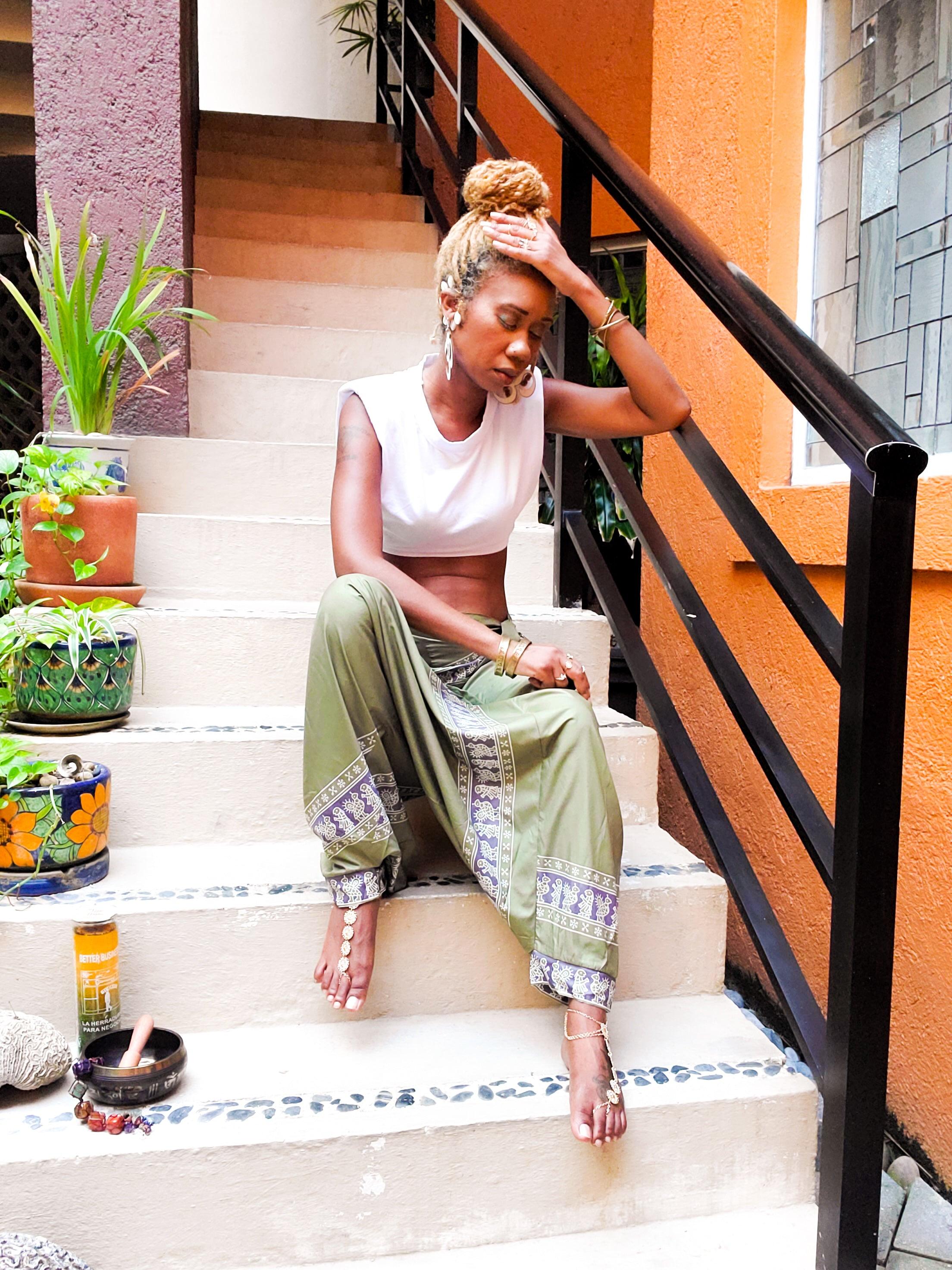 Army Green Harem Pants