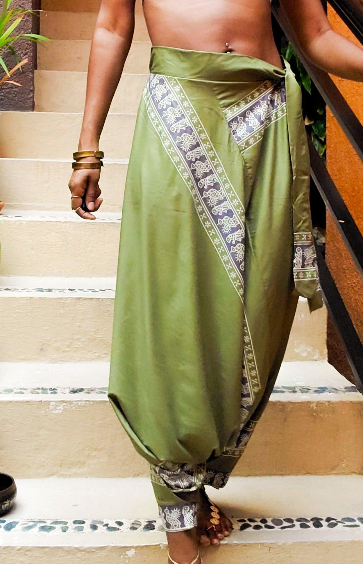Ishani Harem Pants in Green - Granola Child