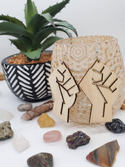 Resistance Fist Wooden Earring - Granola Child