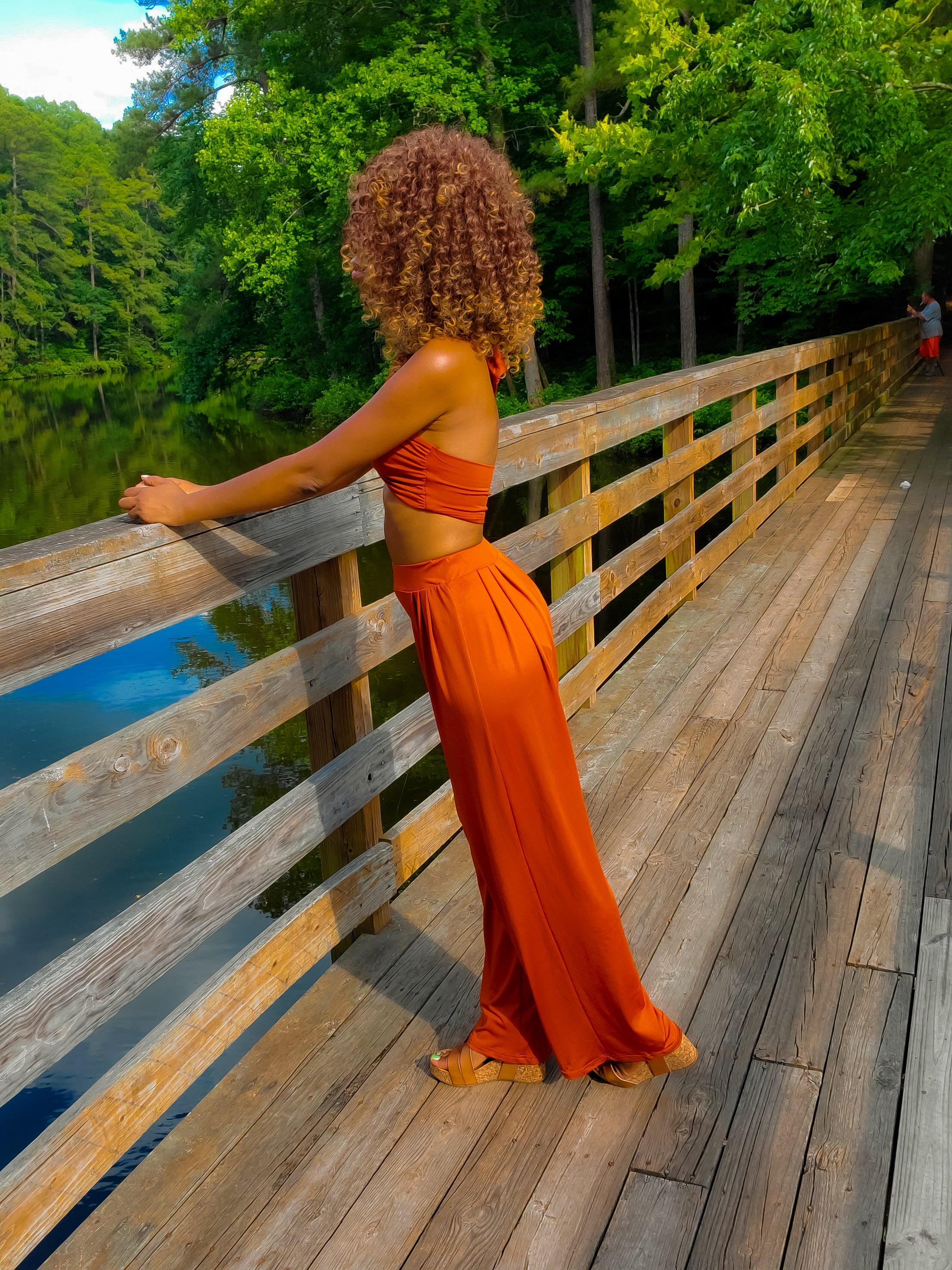 Ibiza Bandeau & Pant in Brown - Granola Child