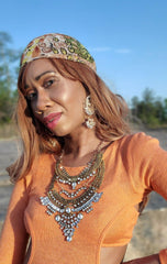 Latika Exaggerated Earrings in Gold - Granola Child