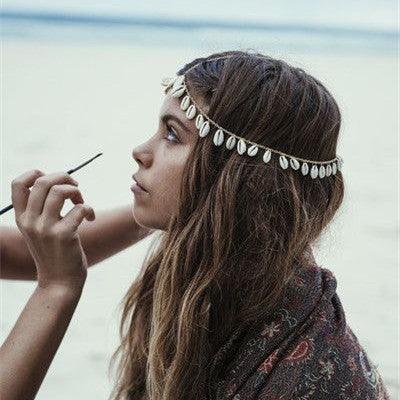 Cowrie Shell Hair Jewelry chain  