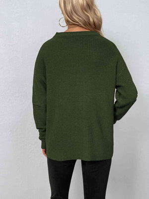Don't Say Goodnight Cutout Zip Detail Sweater