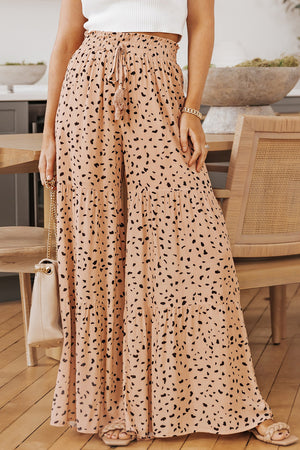 Clementine Animal Print Wide Tiered Pants