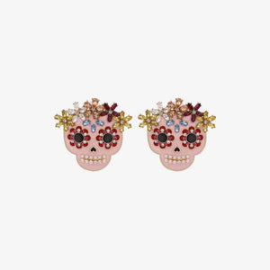 Sugar Skull Rhinestone Earrings