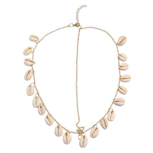 Cowrie Shell Hair Jewelry chain in gold