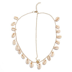 Cowrie Shell Hair Jewelry chain in gold