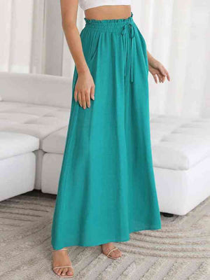 Celeste Drawstring Waist Wide Leg Pants