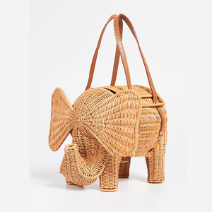 Morocco Rattan Elephant purse