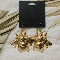 bee-shaped hoop earrings