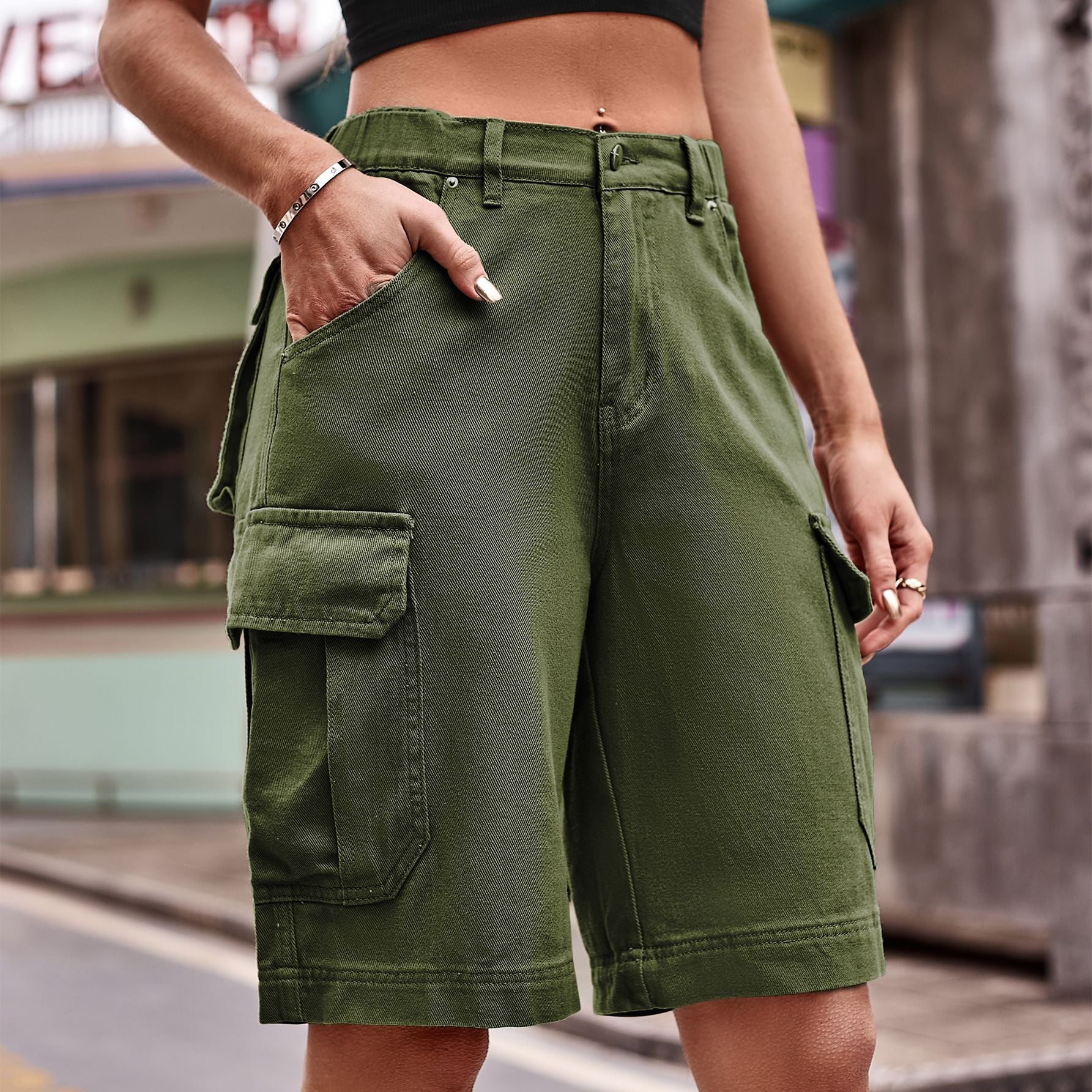 Keia Cargo Shorts with Pockets