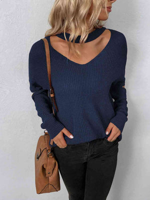 Don't Say Goodnight Cutout Zip Detail Sweater