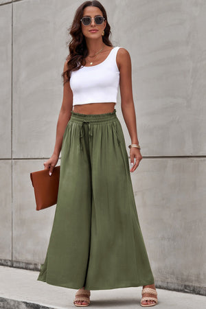 Make the Day Drawstring Waist Wide Leg Pants