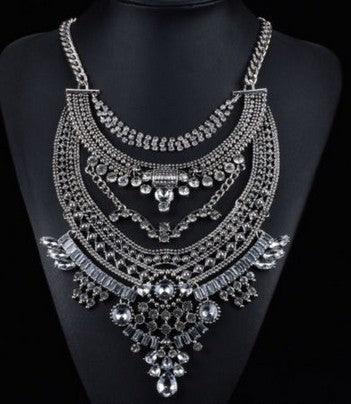 Baroque Chandelier Necklace in Ancient Silver - Granola Child