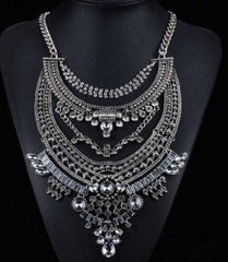 Baroque Chandelier Necklace in Ancient Silver - Granola Child