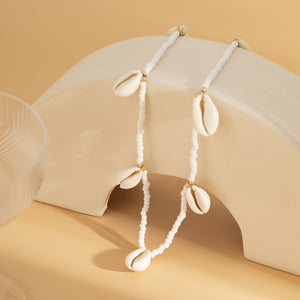 Cowrie Shell & Rice Bead Tassel Waist Chain