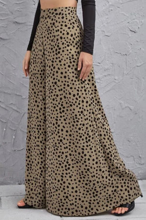 Fallon Animal Print High-Rise Culottes