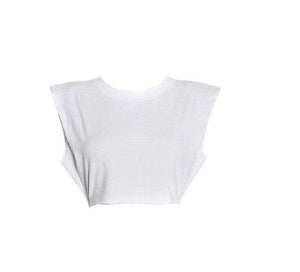 Cap Sleeve Crop Top T Shirt in White - Granola Child