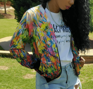 So Dandy Floral Baseball Jacket - Granola Child
