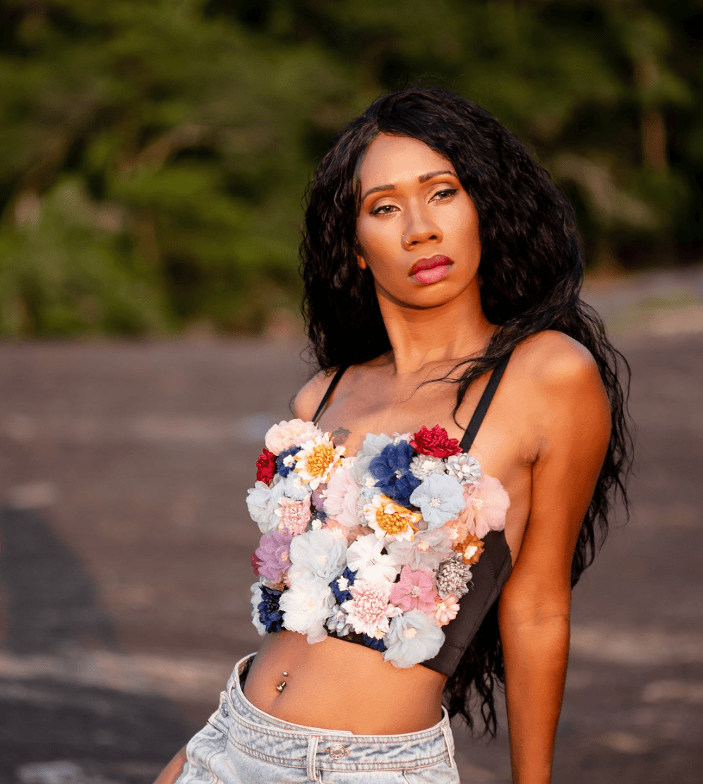 Field Of Flowers 3D Floral Bustier Crop Top Granola Child