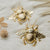 bee-shaped hoop earrings