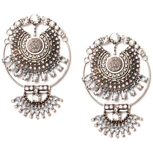 Latika Exaggerated Earrings in Silver - Granola Child