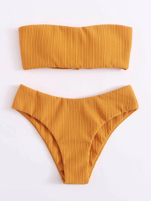 Modern 60's Tube Bikini in Yellow
