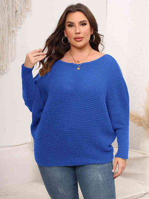 Chrissy Boat Neck Batwing Sleeve Sweater